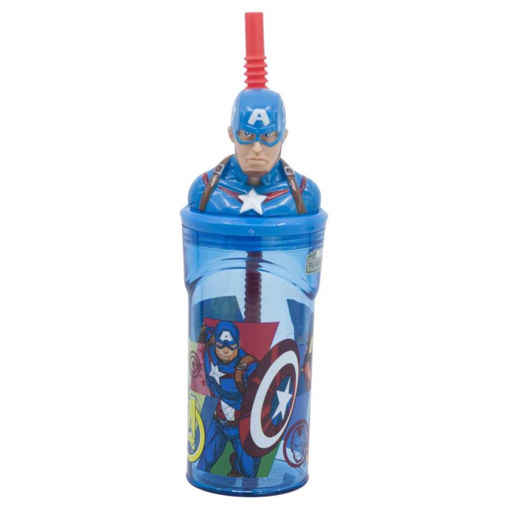 Picture of CAPTAIN AMERICA 3D FIGURINE BOTTLE 360ML
